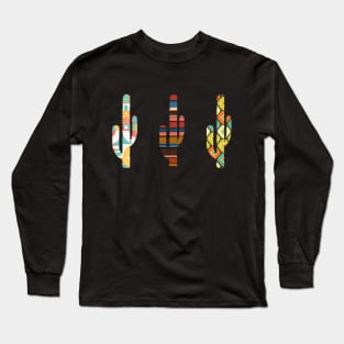 Retro Funky Cacti Long Sleeve T-Shirt